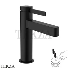 Hansgrohe FINORIS Смеситель для раковины 110, с донным клапаном Push-Open 76023670, черный матовый