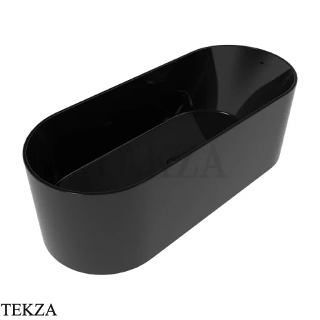 Flaminia Oval ванна овальная отдельностоящая 170×70×55 см, чёрный глянец