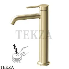 FIMA Carlo Frattini SNAP Смеситель для раковины, с донным клапаном F3111LHL, Champagne