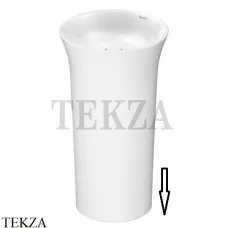 Duravit White Tulip Раковина напольная с крышкой, слив в пол, 2703500070, белый глянец