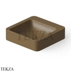 Dea Design Washbasins Раковина настольная 41х41 Solid Surface DD9011 410 1, Dark Camel №1