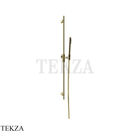 Gessi Habito CESELLO Штанга в комплекте с душевой лейкой и шлангом 70445-710, Brass PVD