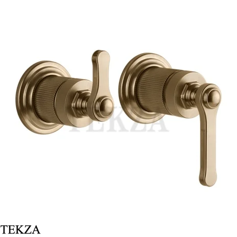 Gessi VENTI20 Смеситель для душа, 2 потока, вешняя часть 65038-726, Warm Steel Br. PVD
