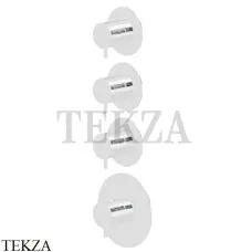 Newform XT Термостат для душа на 3 потока, внешняя часть, 67600E.01.014, белый матовый Newform XT Термостат для душа на 3 потока, внешняя часть, 67600E.01.014, белый матовый