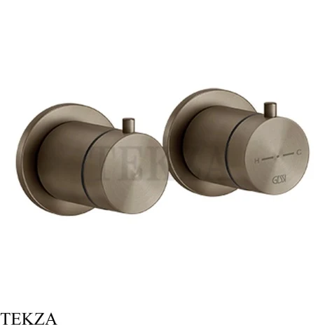 Gessi 316 SHOWER Термостат для душа на 2 выхода, внешняя часть 54234-761, Coffee Bronze Brushed PVD