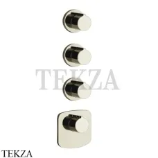 Gessi Ingranaggio-Anello Термостат для душа, 3 потока, внешняя часть 43236-720, Nickel PVD