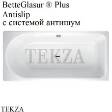 BETTE BETTEOCEAN Ванна, область ног справа, перелив сзади 8854-000 PLUS AR, антишум, антислип, BetteGlasur ® Plus, белый глянец