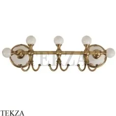 Migliore Provance Планка с тремя крючками, керамика с декором 17630, бронза classic