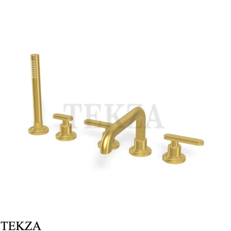 FIMA Carlo Frattini Park Line Смеситель для ванны на борт с гарнитуром F1324OS, brushed gold