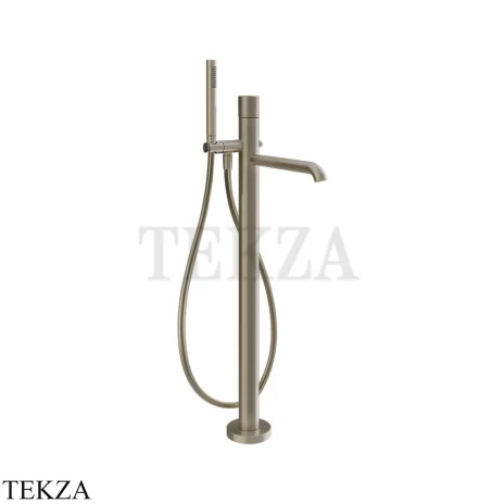 Gessi Habito DIAMANTATO Смеситель для ванны напольный, внешняя часть 70628-149, Finox Brushed Nickel