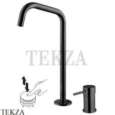 FIMA Carlo Frattini Spillo UP Смеситель для раковины на 2 отверстия, с гарнитуром F3271NDCS, Brushed black chrome