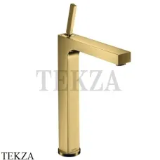 Axor Citterio Смеситель для раковины высокий 280, с донным клапаном 39020990, золото глянец