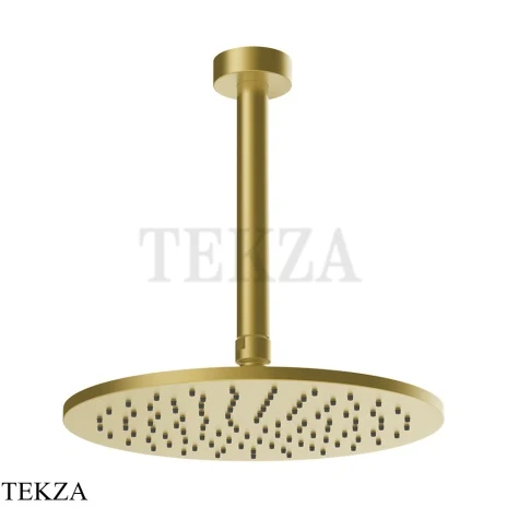 Gessi ANELLO Верхняя лейка с потолочным кронштейном под размер 63350-716, Gold Br. PVD