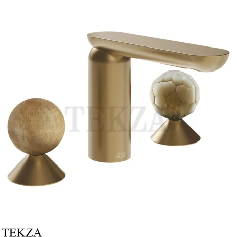 Gessi Perle Смеситель для раковины на 3 отв., без гарнитура 74345-726, бронза Brushed