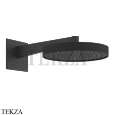 Gessi Inverso Diamantato Верхняя душевая лейка с кронштейном 63468-299, Matte Black Gessi Inverso Diamantato Верхняя душевая лейка с кронштейном 63468-299, Matte Black