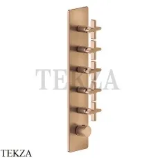 Gessi INCISO WELLNESS Термостат 5 выходов, внешняя часть 58230-726, Warm Bronze Br