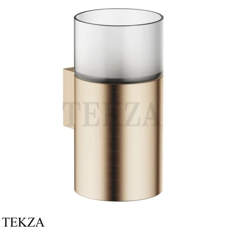 Dornbracht Стакан настенный с держателем, хрусталь матовый 83401979-46, Brushed Champagne (22kt Gold)