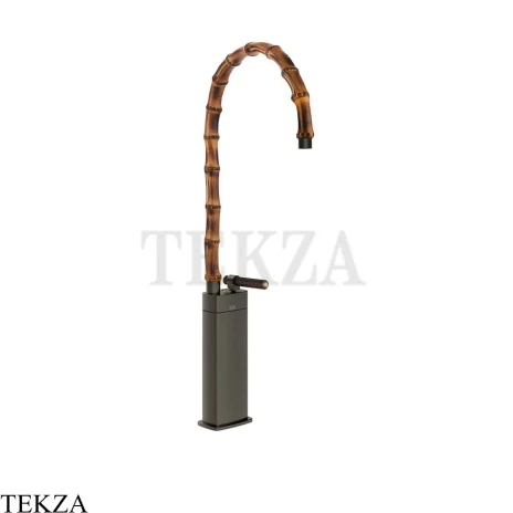 Gessi Jacqueline Смеситель для раковины высокий, без донного клапана 77209-707, black хром Brush