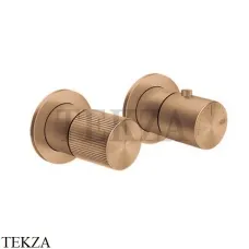 Gessi Habito RIGATO Термостат для душа на 2 потока, внешняя часть 70534-735, Warm Bronze