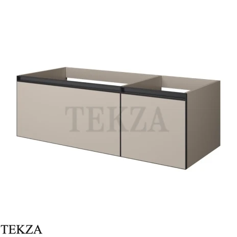 ARMADI ART QUATRO Тумба под раковину 120 см 790-M2-120-D-A, DAPHNE (бежево-серый), профиль ANTHRACITE (антрацит)