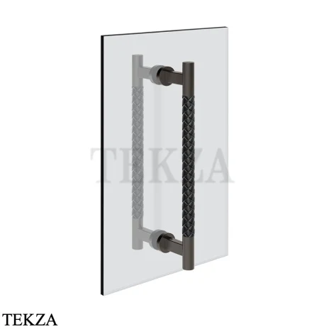 Gessi Pelle Tresse Полотенцедержатель для крепления на стекло, 30 см 78731-440, Nero/ Black Metal Br. PVD