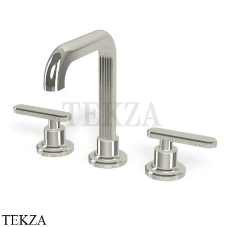 FIMA Carlo Frattini Park Line Смеситель для раковины 3 отв, с донным клапаном F1301LN, Nickel глянец