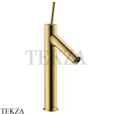 Axor Starck 170 Смеситель для раковины высокий, с донным клапаном 10123990, золото глянец