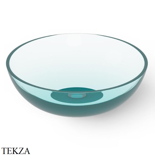 Dea Design Washbasins Раковина настольная D40 см Glasstech DD9038 400 R8, Lake Water Blue R8