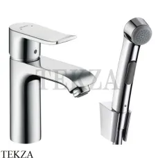 Hansgrohe Metris Смеситель для раковины, с гигиеническим душем 31285000, хром глянец Hansgrohe Metris Смеситель для раковины, с гигиеническим душем 31285000, хром глянец
