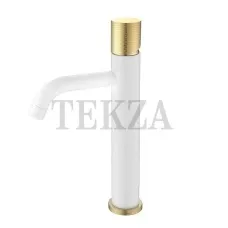 Boheme Stick Смеситель для раковины высокий Stick 122-WG.2 White TOUCH Gold