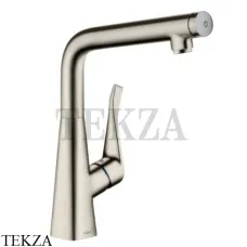 Hansgrohe Metris Select M71 Смеситель для кухни поворотный 14883800, сталь