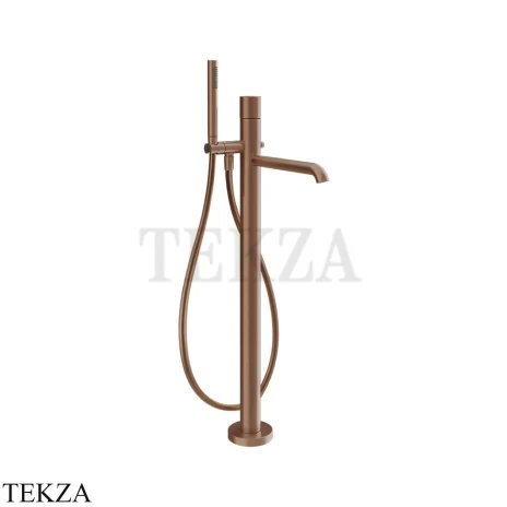 Gessi Habito UNITO Смеситель для ванны напольный, внешняя часть 70028-708, Copper Brushed PVD