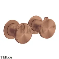 Gessi Origini MATERIC Термостат для душа 3 потока, внешняя часть 66136-708, Copper Brushed