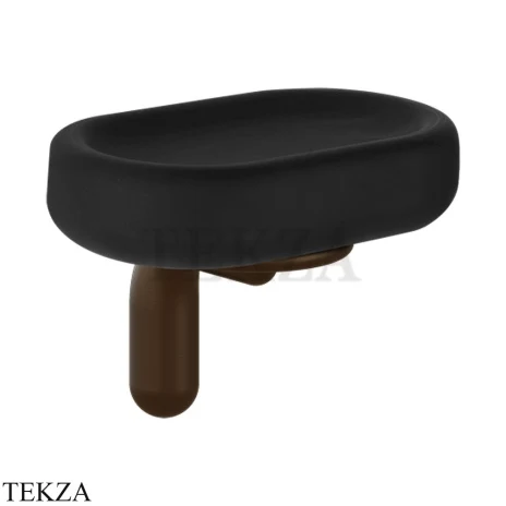 Gessi Goccia Мыльница настенная, черная керамика 38002-845, Dark Bronze