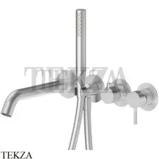 Newform X-Steel 316 Смеситель для ванны с гарнитуром, внешняя часть 69668EX.50.050, INOX Stainless steel