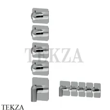 Newform Delta Zero Термостат для душа 4 потока, внешняя часть 69866E.21.018, хром глянец