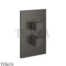 Gessi Rettangolo shower Термостат на 2 выхода, внешняя часть 20184-707, Black Metal Brushed PVD