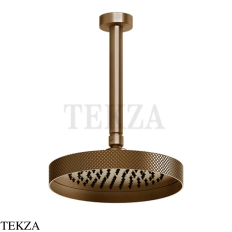Gessi Inverso Diamantato Верхняя лейка с потолочным кронштейном под размер 63450-791, Deep Bronze Brushed PVD