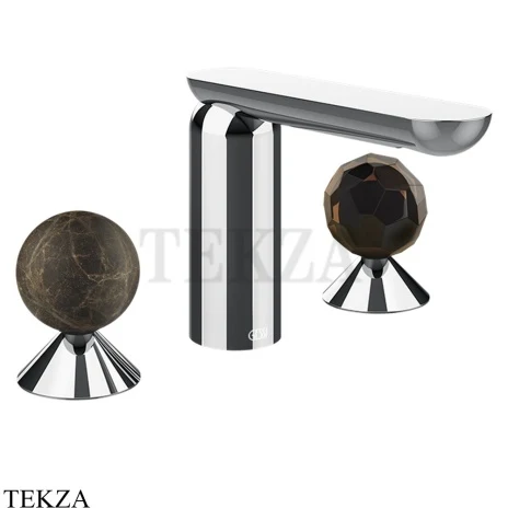 Gessi Perle Смеситель для раковины на 3 отв., без гарнитура 74125-031, хром глянец
