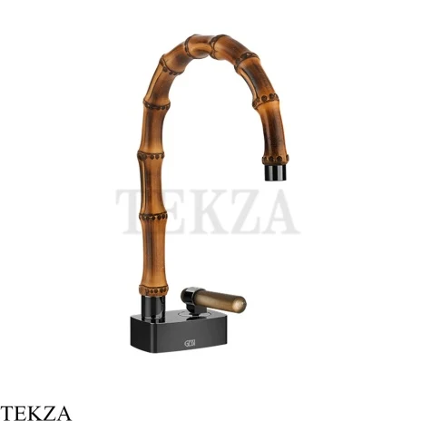 Gessi Jacqueline Смеситель для раковины, без донного клапана 77201-706, black хром глянец