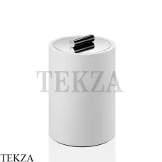 Decor Walther Stone White DMD S Баночка маленькая для ватных дисков и палочек 0971254, белый матовый-хром глянец Decor Walther Stone White DMD S Баночка маленькая для ватных дисков и палочек 0971254, белый матовый-хром глянец