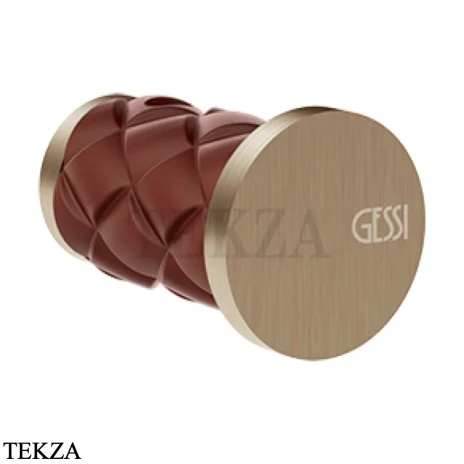 Gessi Pelle Tresse Крючок одинарный для полотенца 78621-447, Red Cherry/ Coffee Bronze Br. PVD