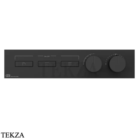 Gessi HI-FI Термостатический смеситель на 3 потока, внешняя часть 63014-299, черный матовый