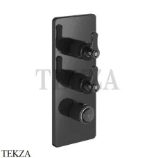 Gessi VENTI20 Термостат для душа, 2 поток, внешняя часть 65200-706, Black Metal PVD