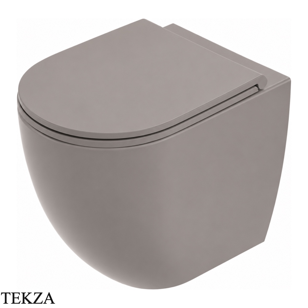 ArtCeram Vita унитаз приставной чаша без ободка The.Reel VIV002 60 00, Gravel матовый