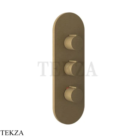 Gessi Ingranaggio-Anello Термостат для душа, 2 потока, внешняя часть 43064-713, Antique Brass