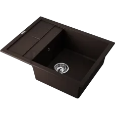 Omoikiri Sumi 65 Кухонная мойка Tetogranit прямоугольная с крылом 4993674 темный шоколад Omoikiri Sumi 65 Кухонная мойка Tetogranit прямоугольная с крылом 4993674 темный шоколад