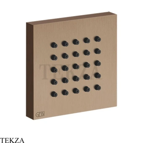 Gessi Rettangolo shower BODY JETS Боковая форсунка 32973-708, Copper Brushed PVD