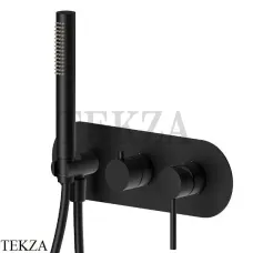 Newform XT Смеситель для душа 2 потока, с гарнитуром, внешняя часть 4269E.01.093, черный матовый