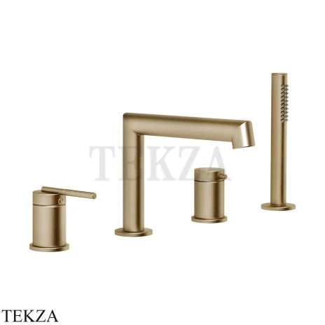 Gessi INGRANAGGIO Смеситель на борт ванны, с гарнитуром 63537-726, Warm Steel Br. PVD
